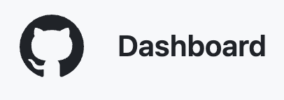 Logo do github ao lado da palavra "dashboard"