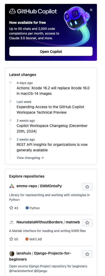 Screenshot do painel lateral direito da conta aprendizCumbucaDev.